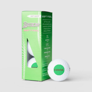 Fook groene Srixon Soft Feel golfballen 3 stuks