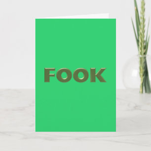 Fook groene wenskaart kaart