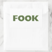 Fook witte rechthoek grote stickers (Tas)