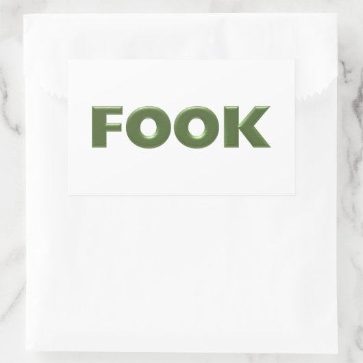 Fook witte rechthoek grote stickers (Tas)