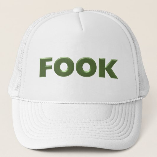 Fook witte trucker hoed pet (Voorkant)