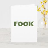 Fook witte wenskaart kaart (Gele Bloem)