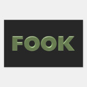 Fook zwarte rechthoek grote stickers (Voorkant)