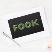 Fook zwarte rechthoek grote stickers (Envelop)