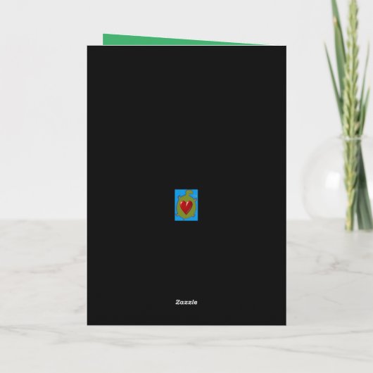 Fook zwarte wenskaart kaart (Achterkant)