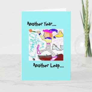 Fool Birthday Card-Aqua Kaart