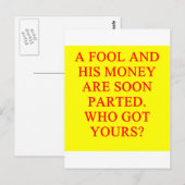 FOOL en zijn geld Briefkaart (Voorkant / Achterkant)