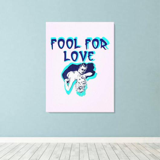 Fool For Love Romance koppel Canvas Afdruk (Insitu (Houten vloer))