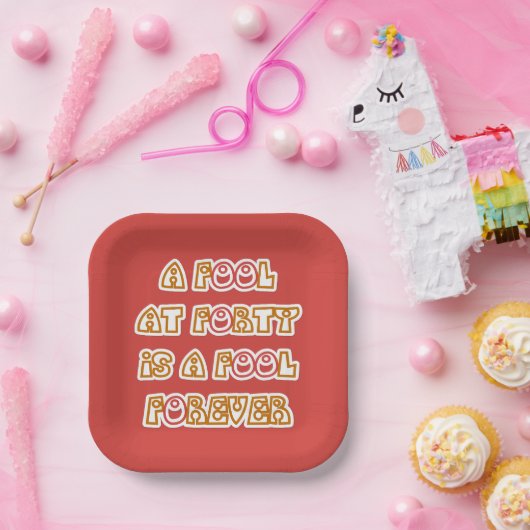 Fool Forever Papieren Bordje (Feest)