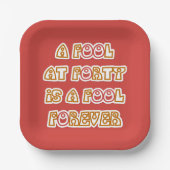 Fool Forever Papieren Bordje (Voorkant)