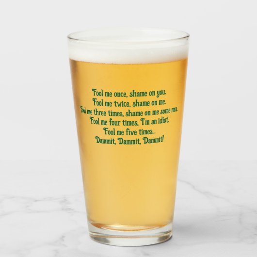FOOL ME ONCE door Jeff Willis Art Glas (Voorkant gevuld)