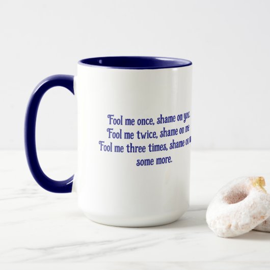 FOOL ME ONCE door Jeff Willis Art Mok (Met donut)