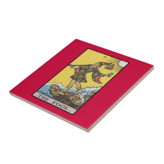 Fool Tarot Card-Afbeelding Tegeltje (Zijkant)