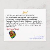 Fool Tarot-Kaart Advieskaart (Achterkant)