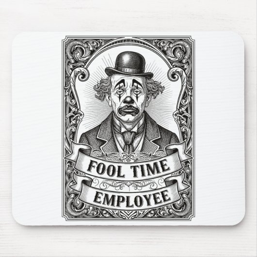 Fool Time Employee Funny Office Humor Muismat (Voorkant)