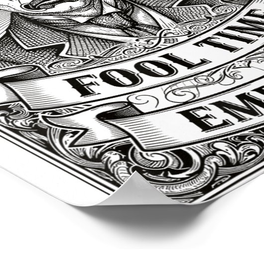 Fool Time Employee Funny Office Humor  Poster (Hoek)