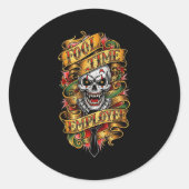 Fool Time Employee Funny Office Humor  Ronde Sticker (Voorkant)