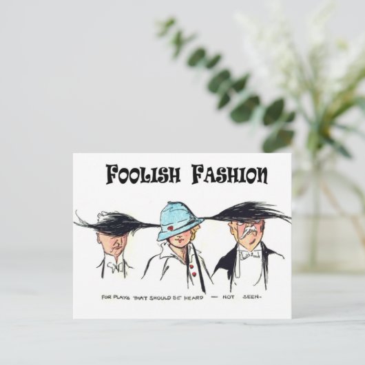 Foole Mode: Buitenlanders Petten Briefkaart (Staand voorkant)