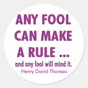 Fools and Rules Ronde Sticker