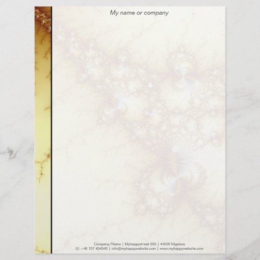Fools Gold - Fractal Art Briefhoofd Ontwerp (Voorkant)