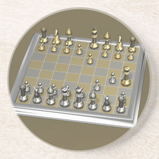 Fool's Mate Zandsteen Onderzetter (Voorkant)