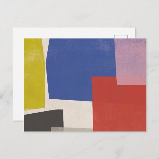 Foolscap - Moderne kleurenblokken Briefkaart (Voorkant / Achterkant)