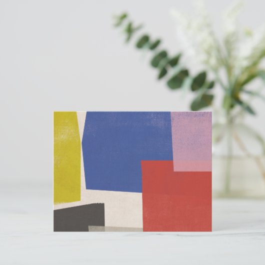 Foolscap - Moderne kleurenblokken Briefkaart (Staand voorkant)