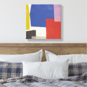 Foolscap - Moderne kleurenblokken Canvas Afdruk (Insitu (Slaapkamer))