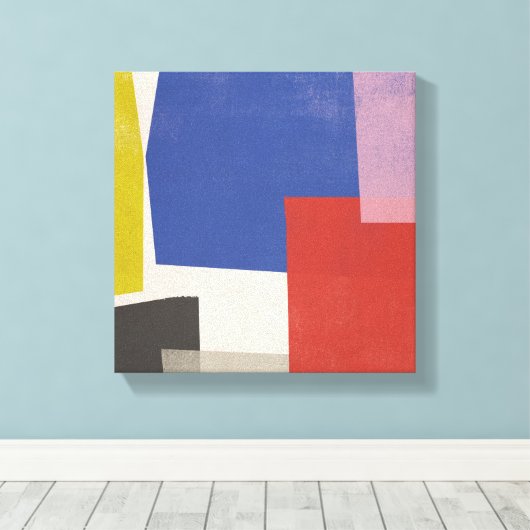 Foolscap - Moderne kleurenblokken Canvas Afdruk (Insitu (Houten vloer))