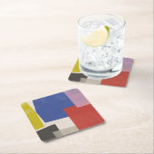 Foolscap - Moderne kleurenblokken Kartonnen Onderzetters (Insitu)