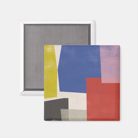 Foolscap - Moderne kleurenblokken Magneet (Voorkant / Achterkant)