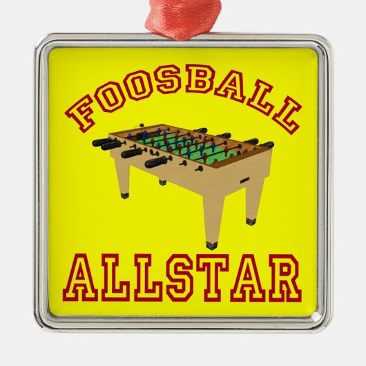 Foosball Allstar Metalen Ornament (Voorkant)