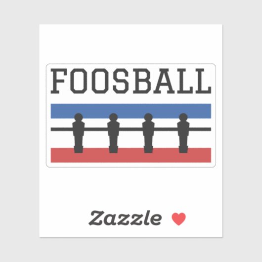 Foosball Black Custom-Cut Vinyl Sticker (Vel)