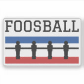 Foosball Black Custom-Cut Vinyl Sticker (Voorkant)