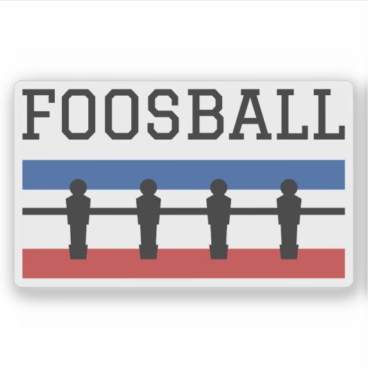 Foosball Black Custom-Cut Vinyl Sticker (Voorkant)
