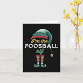 Foosball Elf Family Matching Christmas Gift Kaart (Gele Bloem)