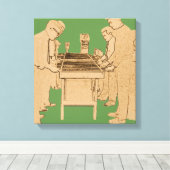 FOOSBALL FUZBOLL FOTO ART TABEL FOOTBALL CANVAS AFDRUK (Insitu (Houten vloer))