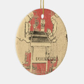  FOOSBALL FUZBOLL FOTO ART TABEL FOOTBALL KERAMISCH ORNAMENT (Rechts)