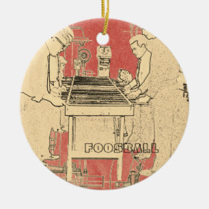  FOOSBALL FUZBOLL FOTO ART TABEL FOOTBALL KERAMISCH ORNAMENT