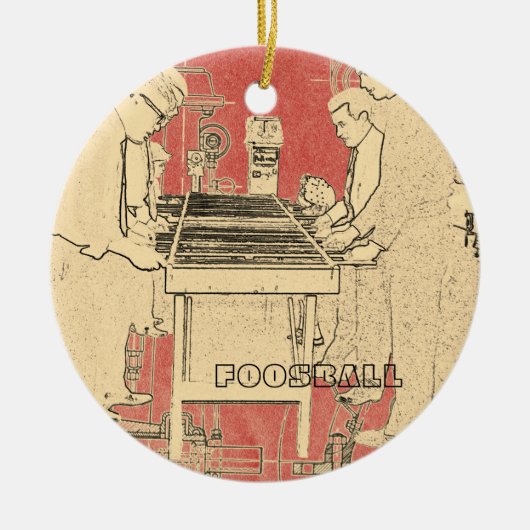 FOOSBALL FUZBOLL FOTO ART TABEL FOOTBALL KERAMISCH ORNAMENT (Voorkant)