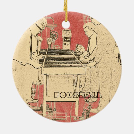 FOOSBALL FUZBOLL FOTO ART TABEL FOOTBALL KERAMISCH ORNAMENT (Achterkant)