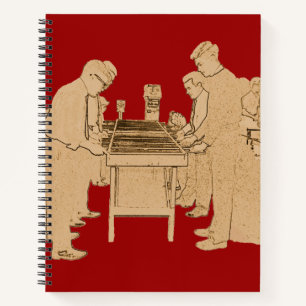 FOOSBALL FUZBOLL FOTO ART TABEL FOOTBALL NOTITIEBOEK