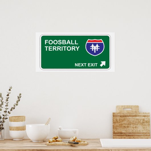 Foosball Next Exit Poster (Keuken)