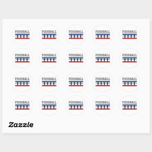 Foosball Retro Ronde Sticker (Vel)