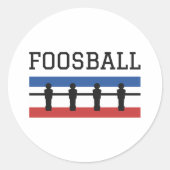Foosball Retro Ronde Sticker (Voorkant)