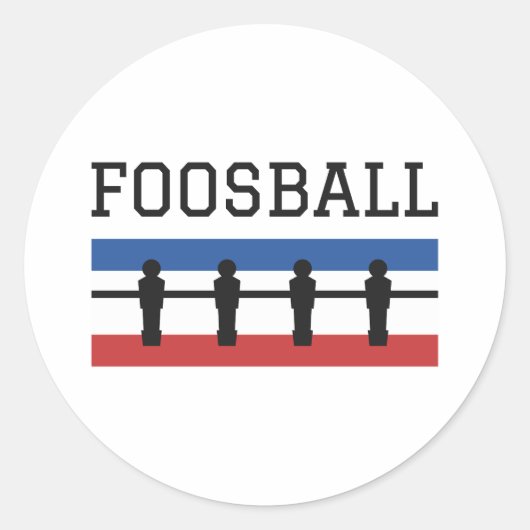 Foosball Retro Ronde Sticker (Voorkant)