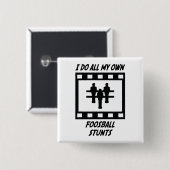 Foosball Stunts Vierkante Button 5,1 Cm (Voorkant /achterkant)
