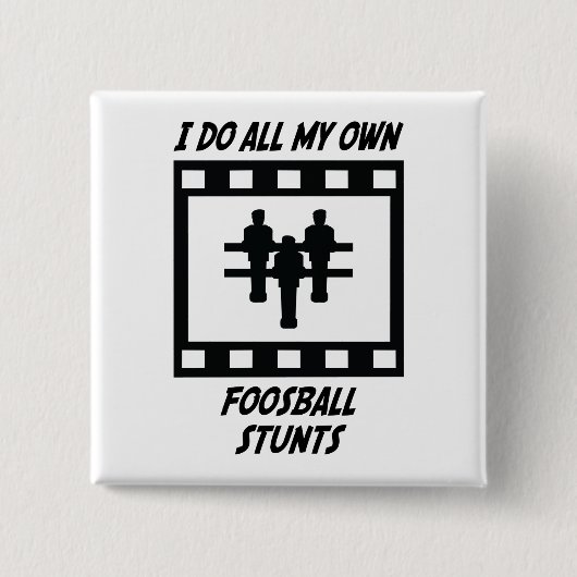 Foosball Stunts Vierkante Button 5,1 Cm (Voorkant)