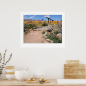 Foot Bridge & Poppies Poster (Keuken)