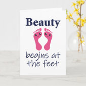 Foot Care Pedication Chiropodist Nail Salon Gift Kaart (Gele Bloem)